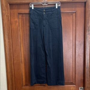 LC Lauren Conrad Navy Wide-Leg Trousers